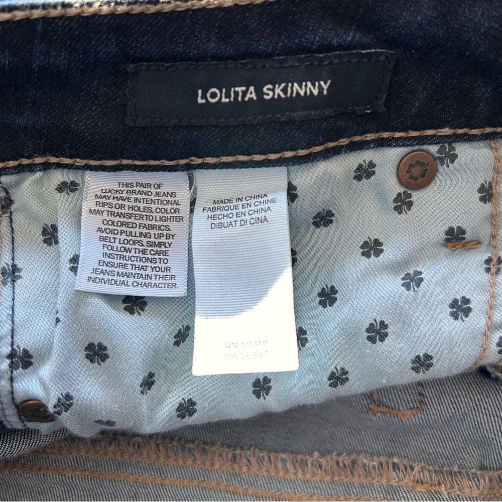 New Lucky Brand Lolita Skinny Ankle Jeans Women's 4/27 Dark Wash Denim Stretch - Picture 4 of 6